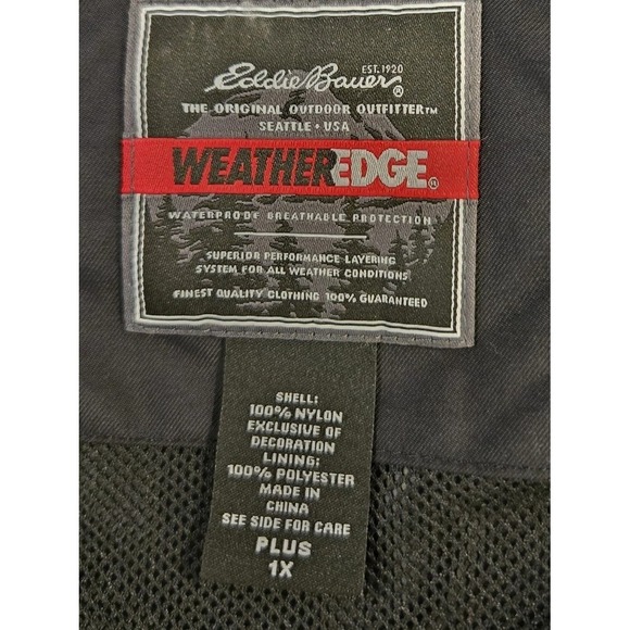 Eddie Bauer Women's Weather Edge Coat Breathable Removable Hood Black Size 1X - Picture 4 of 12